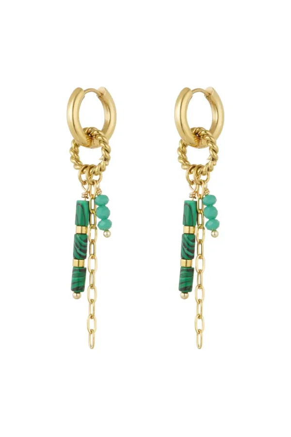 Groene oorhangers